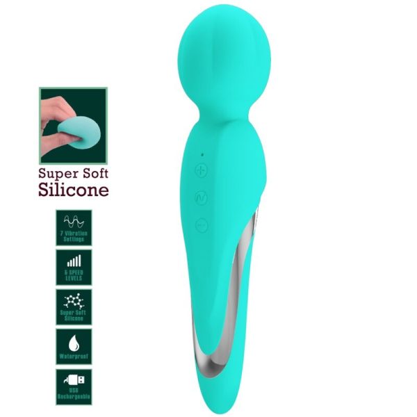 PRETTY LOVE - WALTER VIBRATEUR WAND AQUA VERT - – Image 7