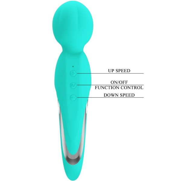 PRETTY LOVE - WALTER VIBRATEUR WAND AQUA VERT - – Image 6