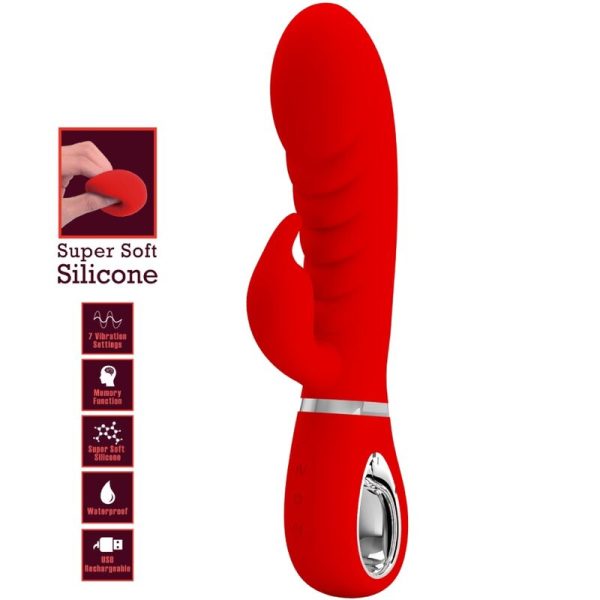 PRETTY LOVE - VIBRATEUR MULTIFONCTION G-SPOT PRESCOTT ROUGE - – Image 7