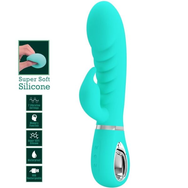 PRETTY LOVE - VIBRATEUR MULTIFONCTION G-SPOT PRESCOTT VERT AQUA - – Image 7
