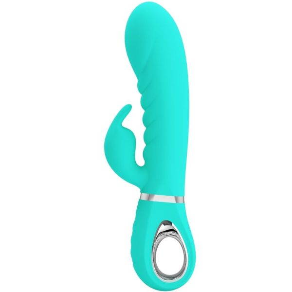 PRETTY LOVE - VIBRATEUR MULTIFONCTION G-SPOT PRESCOTT VERT AQUA -