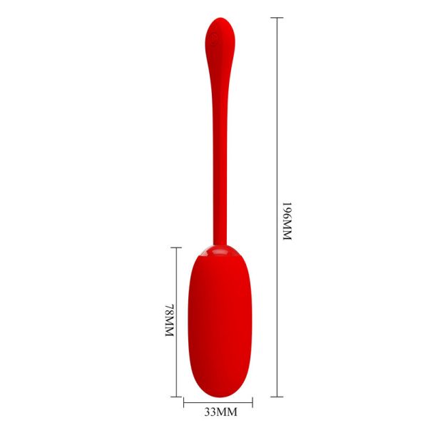 PRETTY LOVE - OEUF VIBRANT JULIUS IMPERMÉABLE-RECHARGEABLE ROUGE - – Image 6