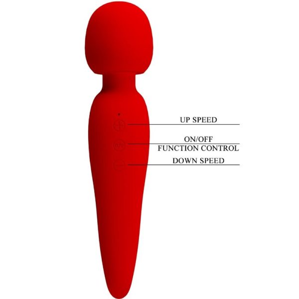 PRETTY LOVE - MASSEUR MEREDITH 12 MODES DE VIBRATION ROUGE - – Image 7