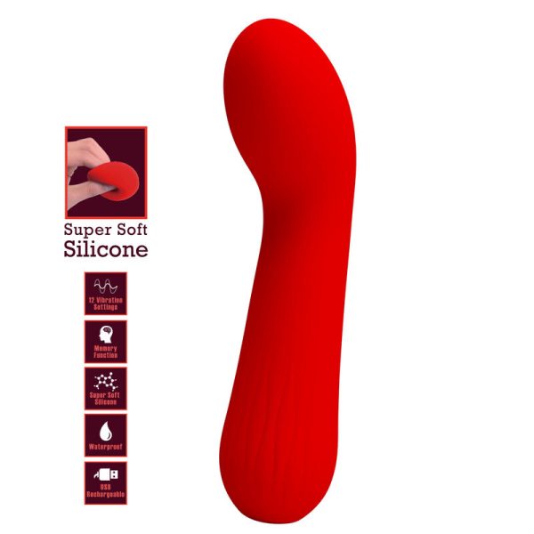 PRETTY LOVE - VIBRATEUR RECHARGEABLE FAUN ROUGE - – Image 7