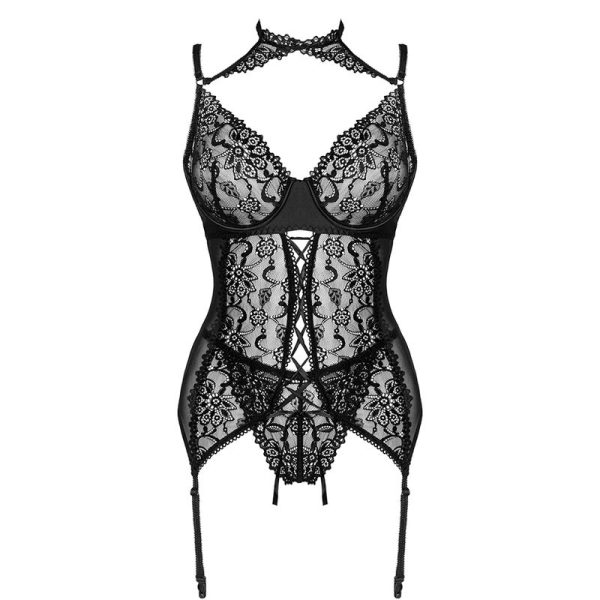 LIVCO CORSETTI FASHION - COLLECTION GIELLANDRA FOR THE SENSES CORSET + CULOTTE NOIR - – Image 3
