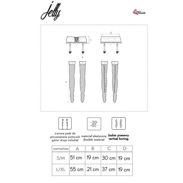 LIVCO CORSETTI FASHION - PORTE-JARRETELLES + BAS NOIR L/XL - – Image 6