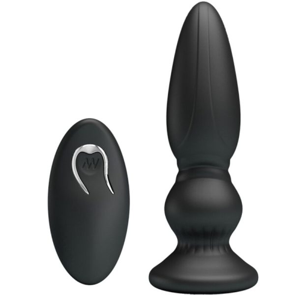 MR PLAY - PUISSANT VIBRATEUR TÉLÉCOMMANDE PLUG ANAL NOIR - – Image 2