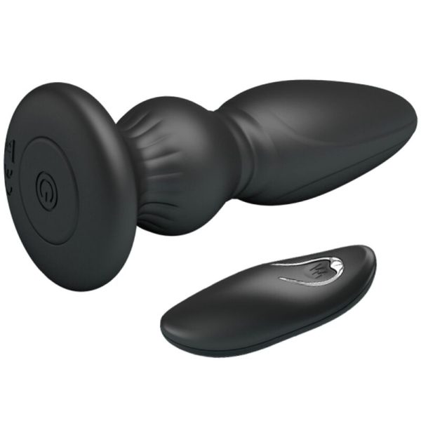 MR PLAY - PUISSANT VIBRATEUR TÉLÉCOMMANDE PLUG ANAL NOIR - – Image 3