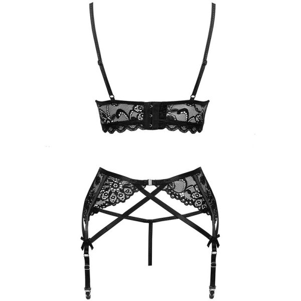 LIVCO CORSETTI FASHION - MORIDAM LC 90552 SOUTIEN-GORGE + JARRETIÈRE + CULOTTE NÉGRO - – Image 7