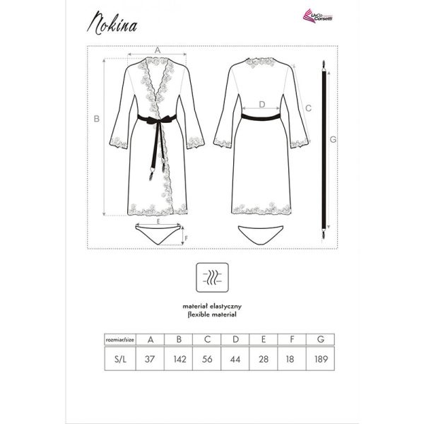 LIVCO CORSETTI FASHION - ROBE NOKINA LC XG055 + CULOTTE NOIR TAILLE UNIQUE - – Image 5