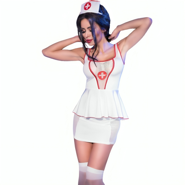 CHILIROSE - CR 4160 DÉGUISEMENT TOP & JUPE DINFIRMIÈRE S/M -