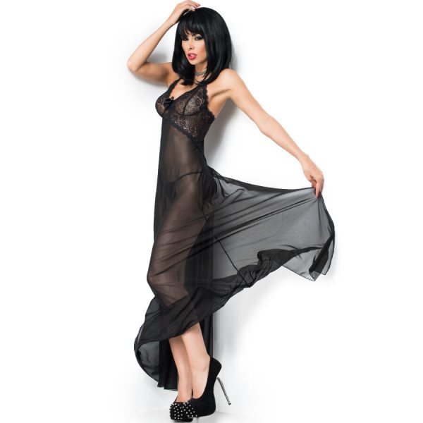 CHILIROSE - CR 3883 BABYDOLL LONG NOIR S/M - – Image 3