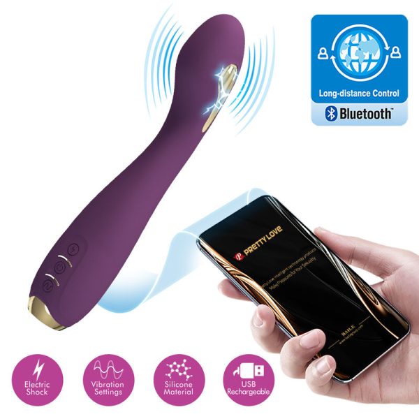 PRETTY LOVE - VIBRATEUR ELECTROSHOCK HECTOR PAR APP CONTROL VIOLET - – Image 7