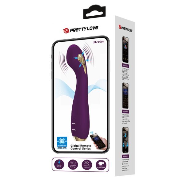 PRETTY LOVE - VIBRATEUR ELECTROSHOCK HECTOR PAR APP CONTROL VIOLET - – Image 6