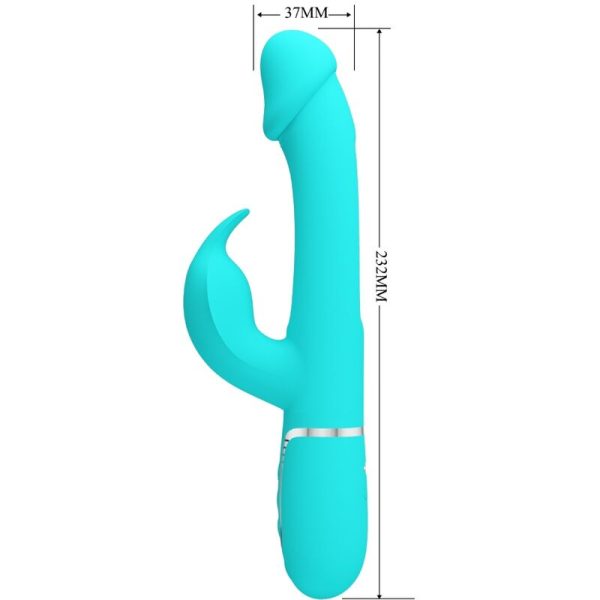 PRETTY LOVE - VIBRATEUR DEJON RABBIT 3 EN 1 MULTIFONCTION VERT AQUA - – Image 7