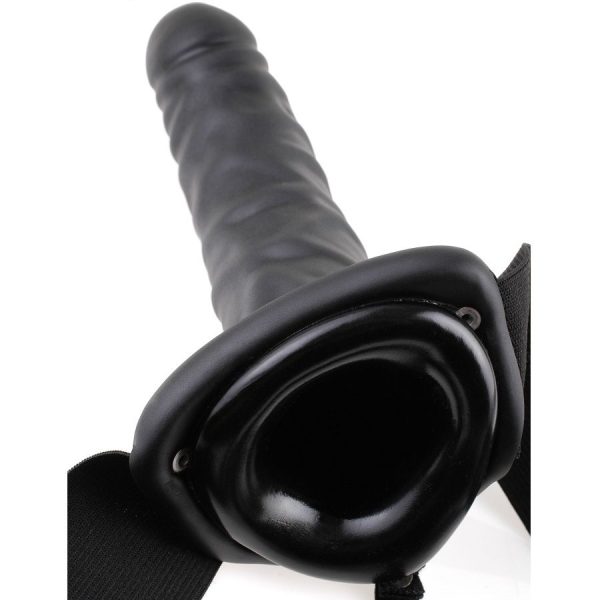 FETISH FANTASY SERIES - 19 CM VIBRANT CREUX STRAP-ON NOIR - – Image 4