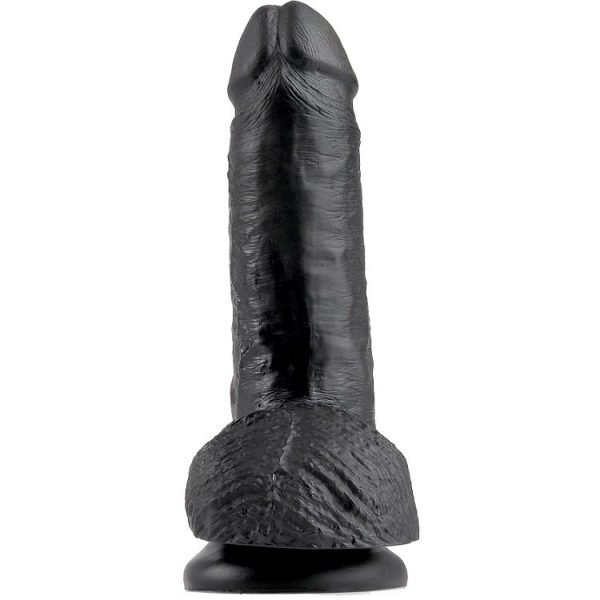 KING COCK - 7 GODE NOIR AVEC BOULES 17.8 CM - – Image 2