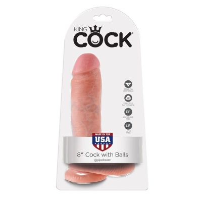 KING COCK - 8 CHAIR DE GODE AVEC BOULES 20.3 CM -