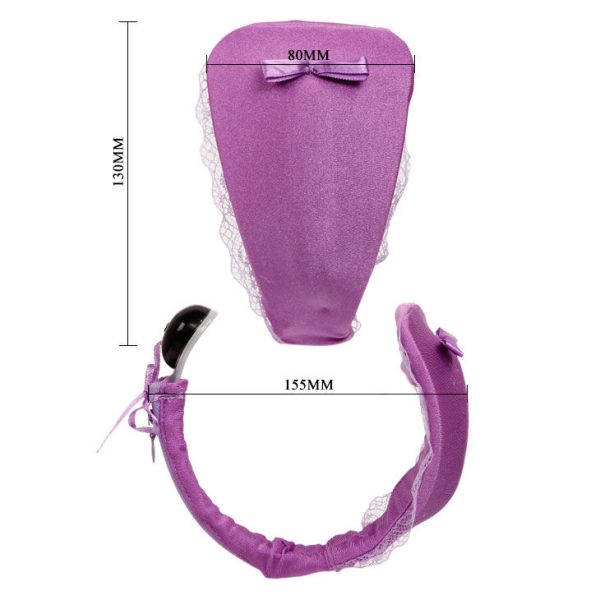 BAILE - STRING AVEC VIBRATEUR AVEC TÉLÉCOMMANDE LILAS - – Image 5