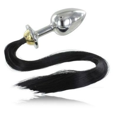 METAL HARD - PLUG ANAL EN ACIER METALHARD AVEC QUEUE 8,89CM -
