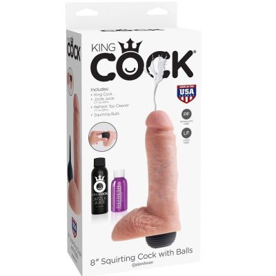KING COCK - PÉNIS ÉJACULATEUR NATUREL RÉALISTE 20.32 CM -