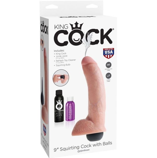 KING COCK - PÉNIS ÉJACULATEUR NATUREL RÉALISTE 22.86 CM - – Image 3