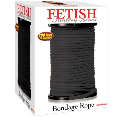 FETISH FANTASY SERIES - CORDE DE BONDAGE NOIRE 60,96 MÈTRES -
