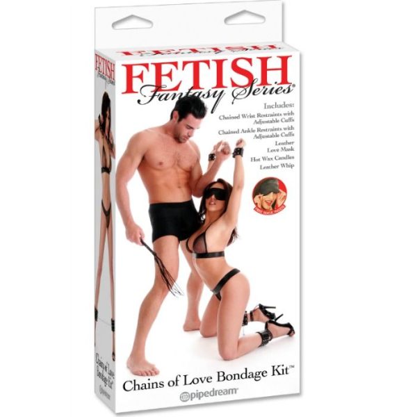 FETISH FANTASY SERIES - KIT DE BONDAGE CHAÎNES DAMOUR - – Image 2