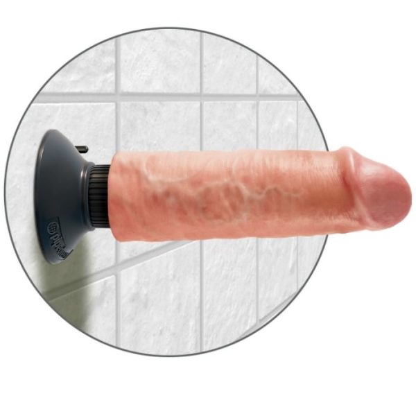 KING COCK - GODE VIBRATEUR 15.24 CM NATUREL - – Image 5