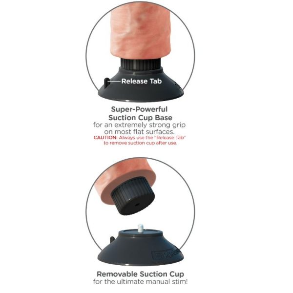 KING COCK - GODE VIBRATEUR 23 CM NATUREL - – Image 4
