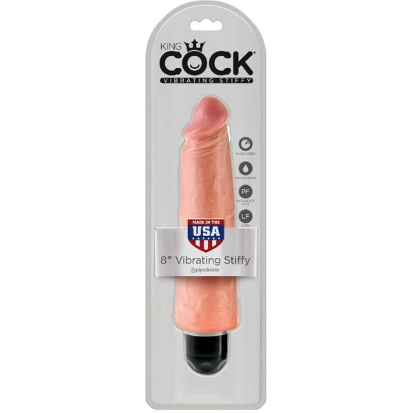 KING COCK - VIBRATEUR RIGIDE RÉALISTE 20.3 CM NATUREL - – Image 3