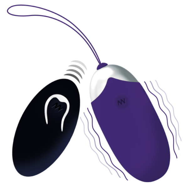 INTENSE - OEUF VIBRANT FLIPPY II AVEC TÉLÉCOMMANDE VIOLET - – Image 2