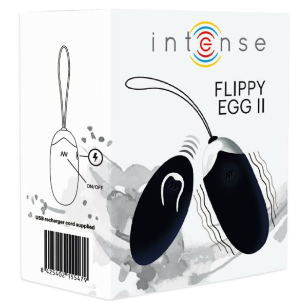 INTENSE - OEUF VIBRANT FLIPPY II AVEC TÉLÉCOMMANDE NOIR - – Image 5