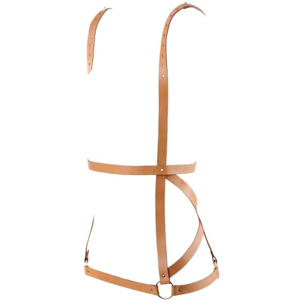 BIJOUX - INDISCRETS MAZE HARNAIS FORME ROBE MARRON -