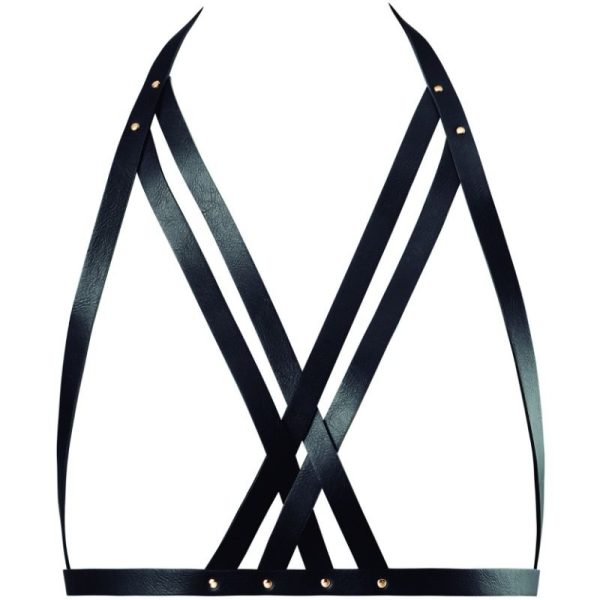 BIJOUX INDISCRETS MAZE - SOUTIEN-GORGE LICOL HARNAIS NOIR -