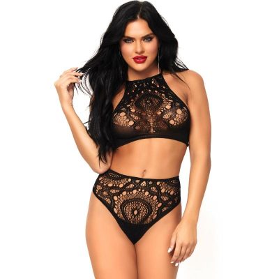LEG AVENUE - ENSEMBLE 2 PIÈCES HAUT ET CULOTTE S/M -