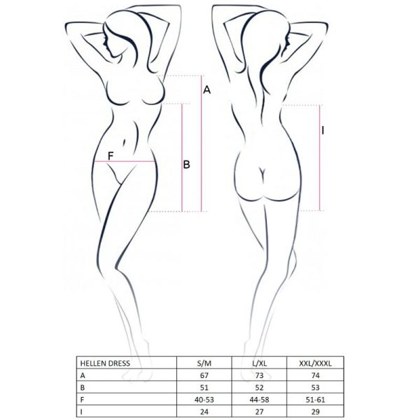 PASSION - FEMME HELLEN ROBE ET STRING TAILLE L/XL - – Image 2
