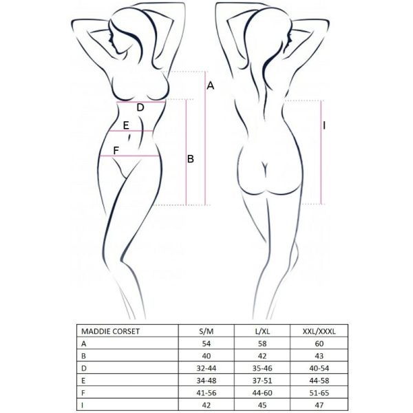 PASSION - FEMME MADDIE CORSET NOIR TAILLE L/XL - – Image 2