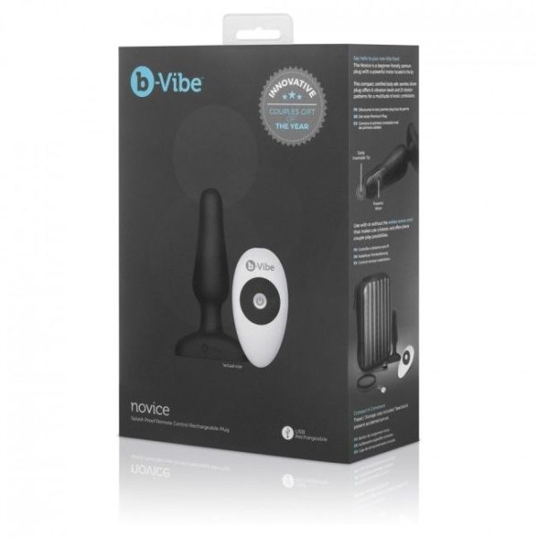 B-VIBE - NOVICE TÉLÉCOMMANDE PLUG ANAL NOIR - – Image 5