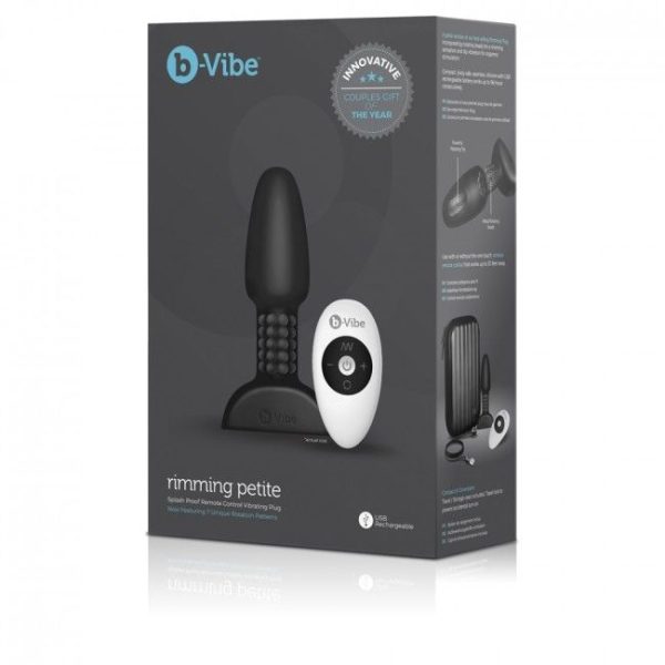 B-VIBE - RIMMING TÉLÉCOMMANDE PLUG ANAL PETITE NOIR -