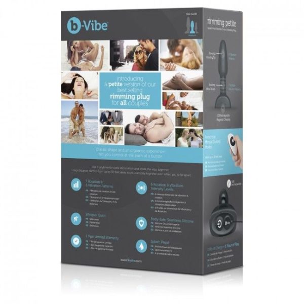 B-VIBE - RIMMING TÉLÉCOMMANDE PLUG ANAL PETITE NOIR - – Image 5