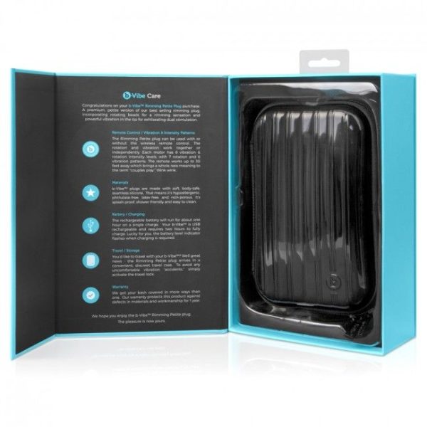 B-VIBE - RIMMING TÉLÉCOMMANDE PLUG ANAL PETITE NOIR - – Image 6