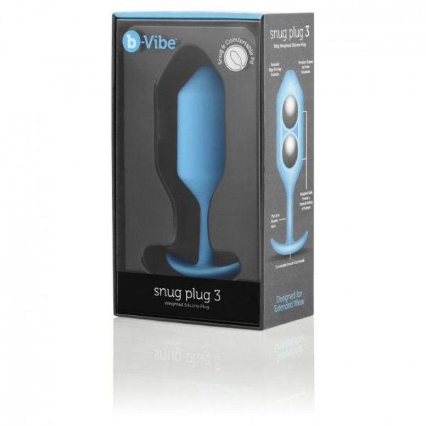 B-VIBE - SNUG PLUG ANAL 3 BLEU CIEL - – Image 3