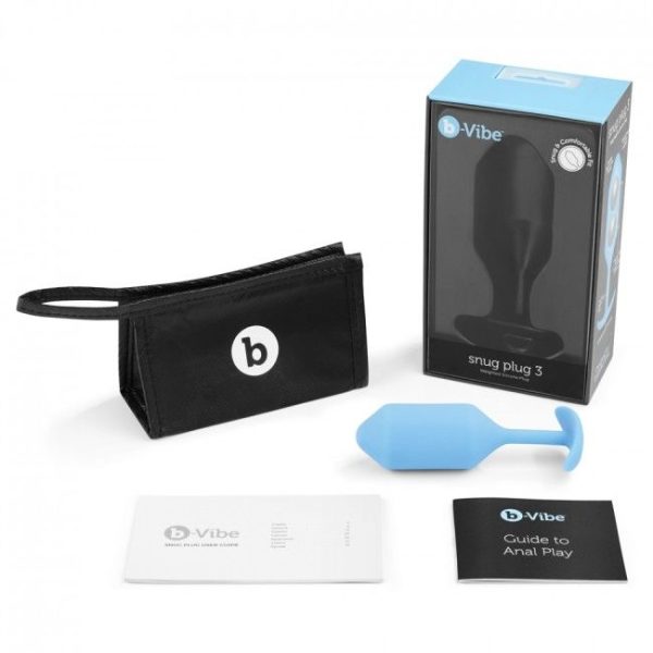 B-VIBE - SNUG PLUG ANAL 3 BLEU CIEL - – Image 5