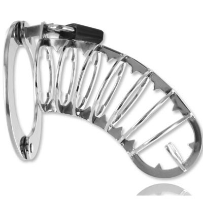 METAL HARD - CAGE  PÉNIS AVEC SERRURE DE SÉCURITÉ 14 CM -