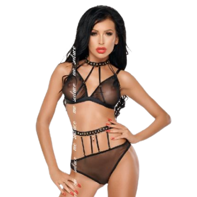 ME-SEDUCE - DOTTY ENSEMBLE DEUX PIÈCES NOIR L/XL -