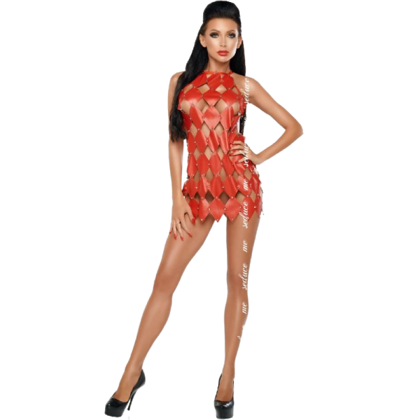 ME-SEDUCE - GWEN ROBE DOS NU ROUGE L/XL -