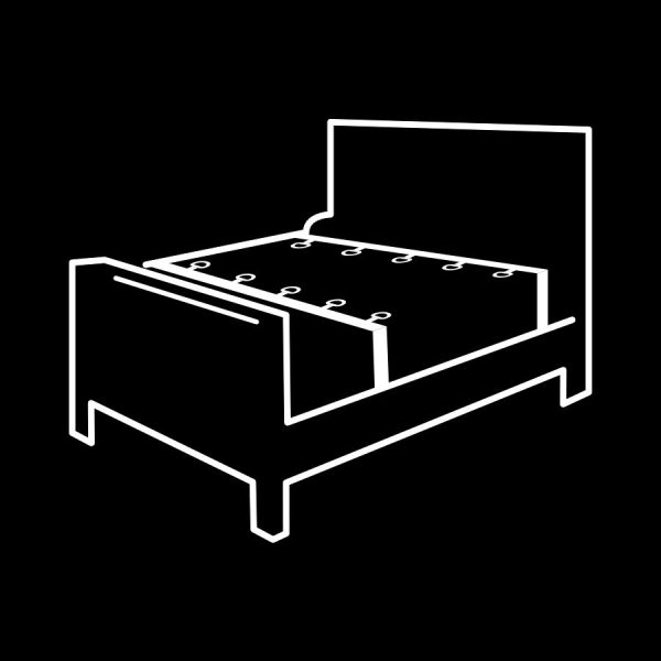 FETISH SUBMISSIVE - ENSEMBLE DE LIENS DE LIT DE LUXE AVEC DOUBLURE EN NOPRÈNE - – Image 3