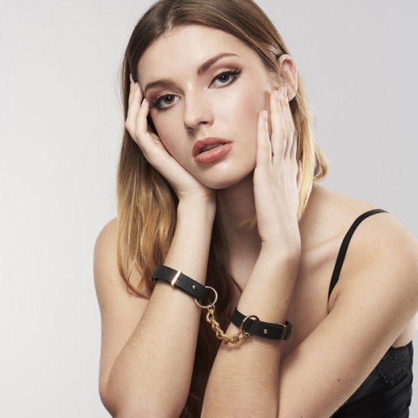 BIJOUX - INDISCRETS MAZE MENOTTES BRACELETS NOIR - – Image 3