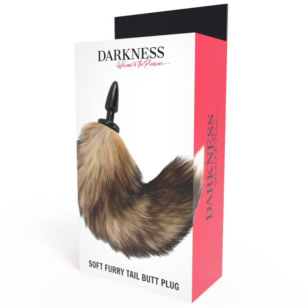 DARKNESS - QUEUE NATURELLE AVEC PLUG ANAL EN SILICONE 10 CM - – Image 4